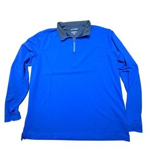 Peter Millar Element4 Wicking Quarter Zip Pullover Blue XL